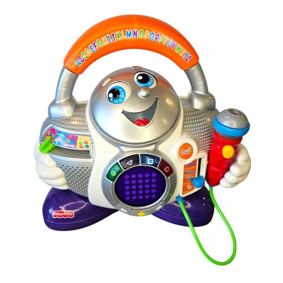 Fisher Price Talking Fun 2‎ Learn DJ Music Boom Box ABC Colors 123 Tested WORKS - Picture 1 of 10